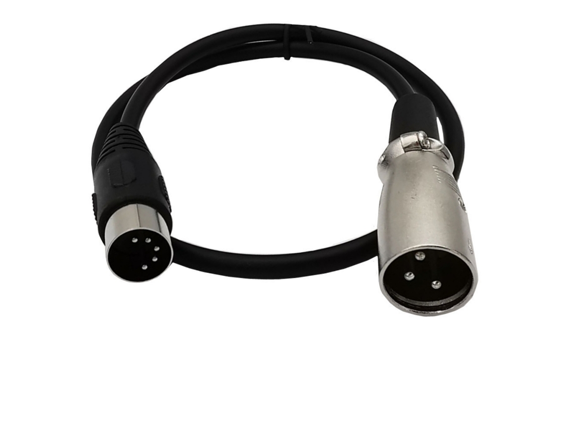 Cabo MIDI DIN de 5 pinos de alta fidelidade. Cabo de áudio profissional DIN para XLR de 5 pinos. Slowmoose