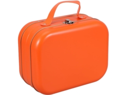 Caixa De Armazenamento Em Folha De Flandres Com Tampa E Alça, 220x170x108 Mm, Caixa De Metal Laranja...