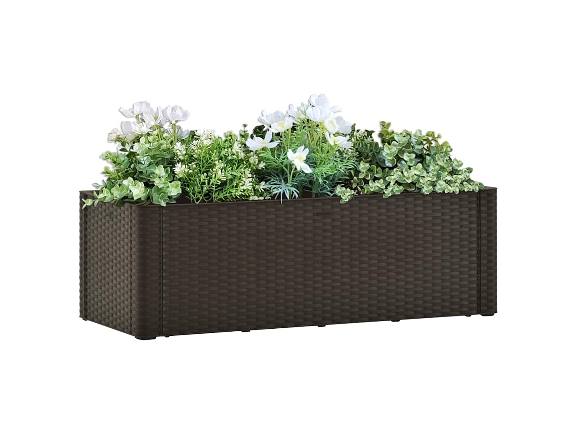 Vidaxl Vaso/floreira C/ Sistema Rega Automática 100x43x33cm Cor Moca