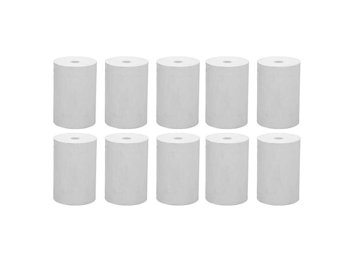 10 Rolos De Papel Térmico 80mm Para Recibos Lisos, Polvo Ligero, Núcleo Pequeño, Reemplazo