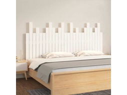 Vidaxl Cabeceira De Parede 166x3x80 Cm Madeira De Pinho Maciça Branco
