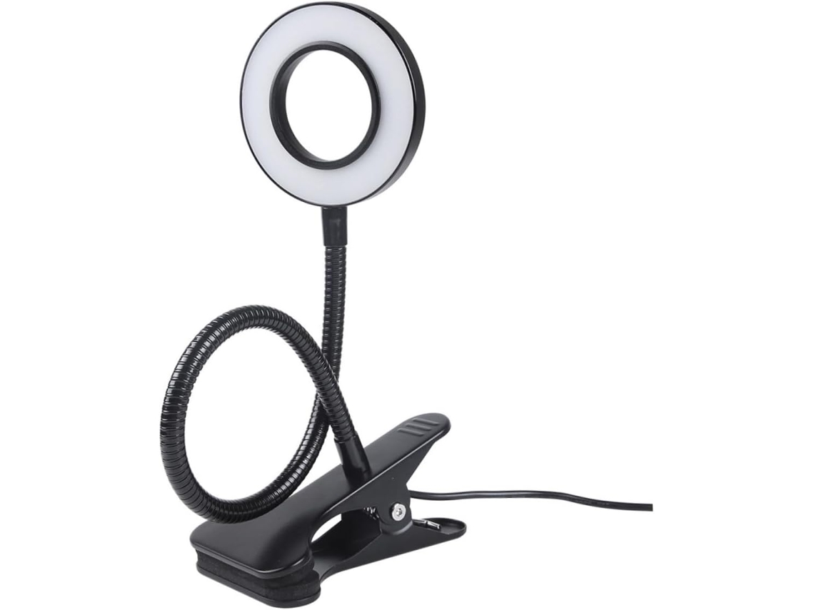 Luminária De Leitura Com Clipe Para Cama, Mesa Led Braço Flexível,