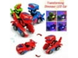 Venda De Carros Transformadores De Dinossauro, Brinquedos De Robôs T Rex, Robôs Led, Crianças, Meninos, Carro Deformado, Música, P Aquaforge