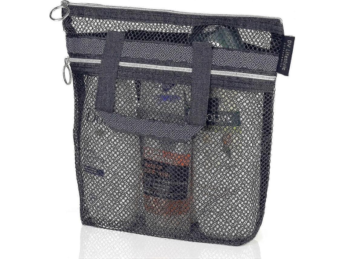 Bolsa De Banho De Tela, 10 X 9,8 X 0,4 Polegadas, Secagem Rápida, Com Zíper E 2 Bolsos