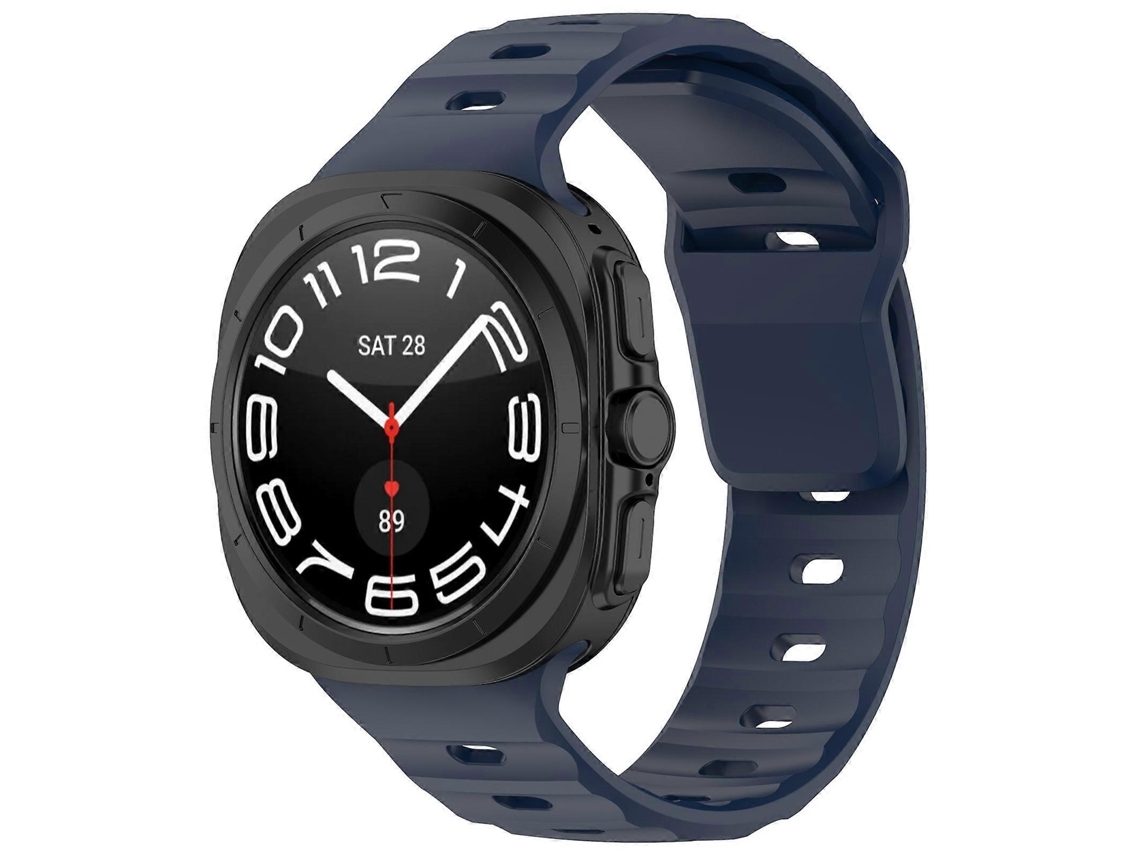 Pulseira De Silicone Com Fecho Reverso E Cor Sólida Para Samsung Galaxy Watch Ultra 47mm
