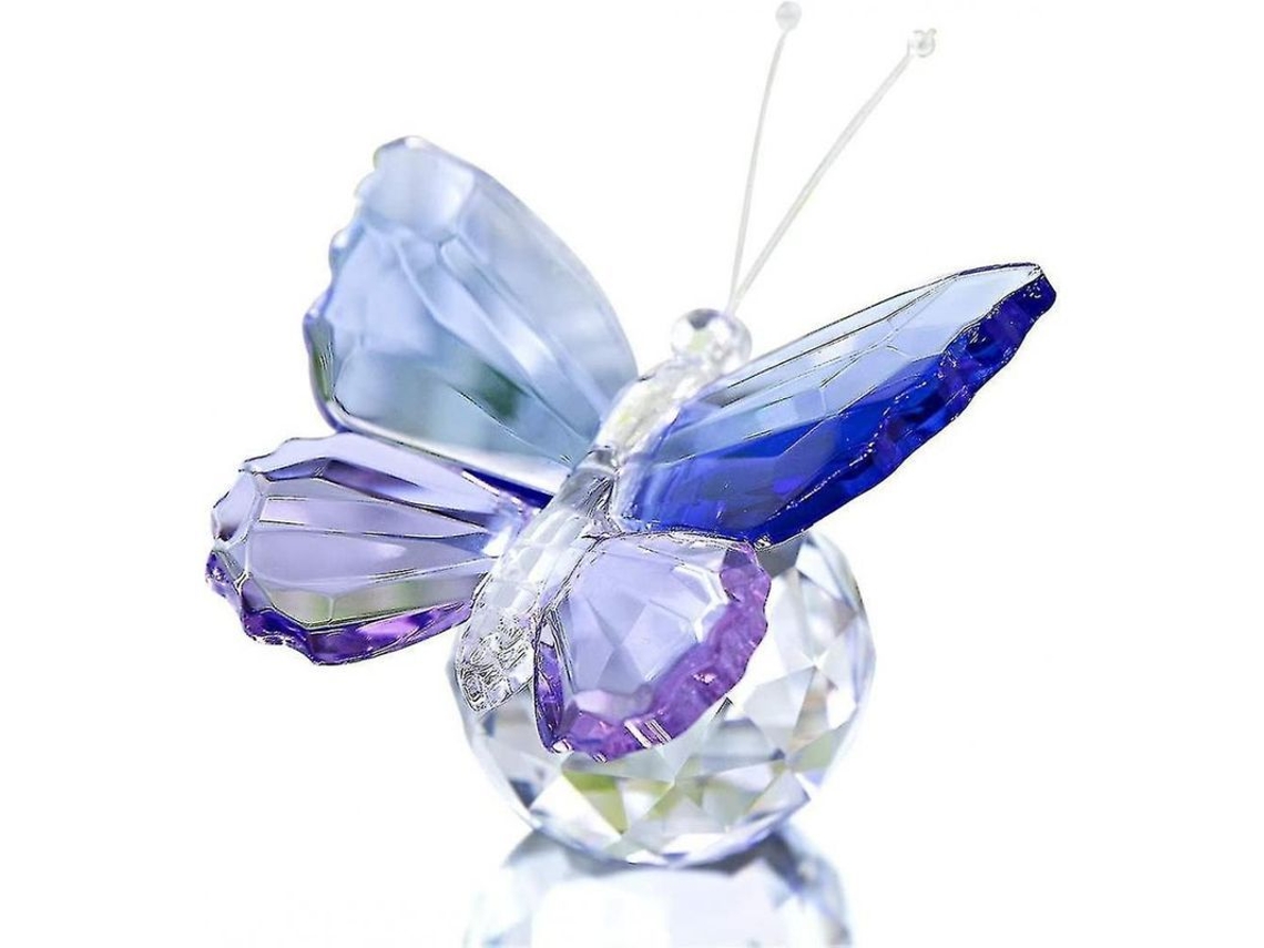 Figura De Borboleta Voadora Morada De Cristal Com Bola Para Decoração Residencial Cel