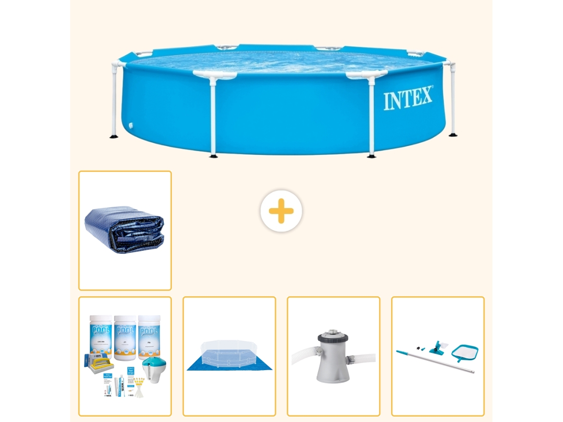 Piscina com Estrutura Redonda 244x51 Cm 6 peças S20401 INTEX