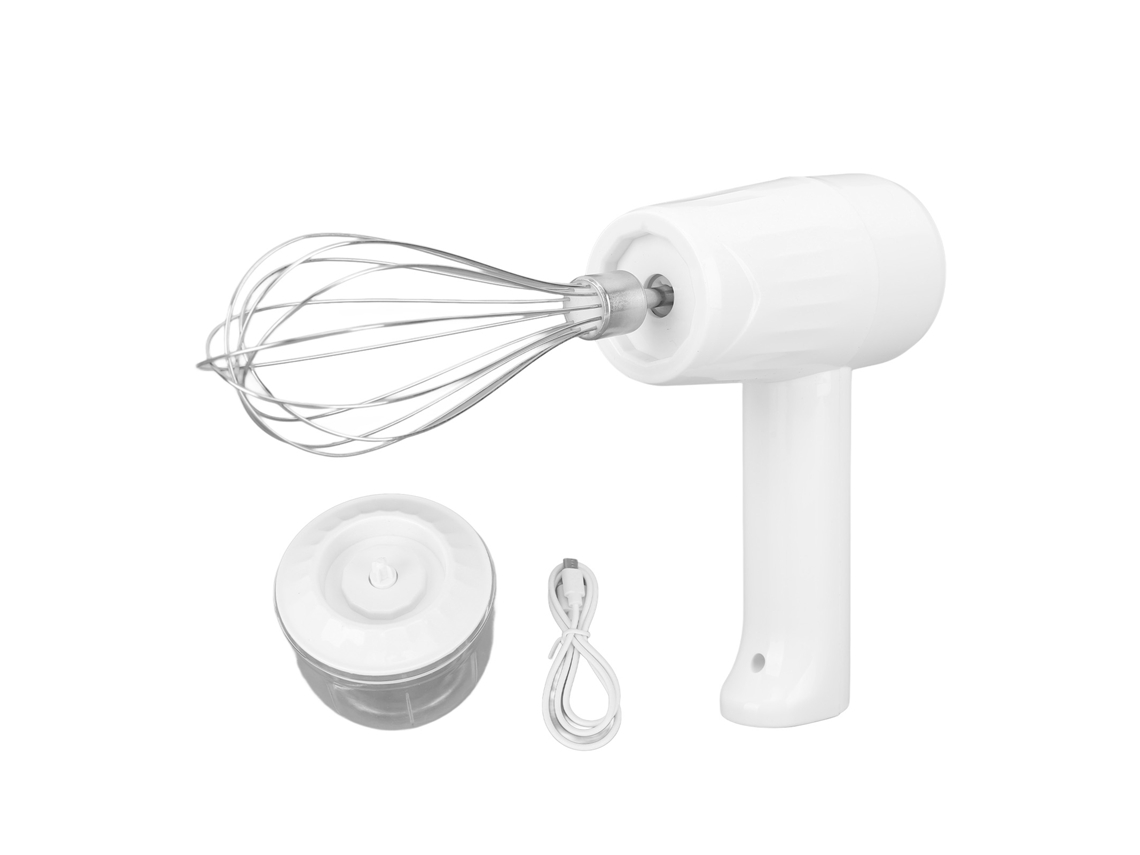 Liquidificador Elétrico de Mão 3 Marchas Batedor de Ovos Creme com Picador Usb Recarregável S/MARCA