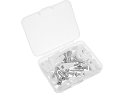 Clipe Para Tela De Janela Mipcase, Em Ferro E Plástico Branco, Fixação Robusta E Durável, Para Uso Interno E Externo