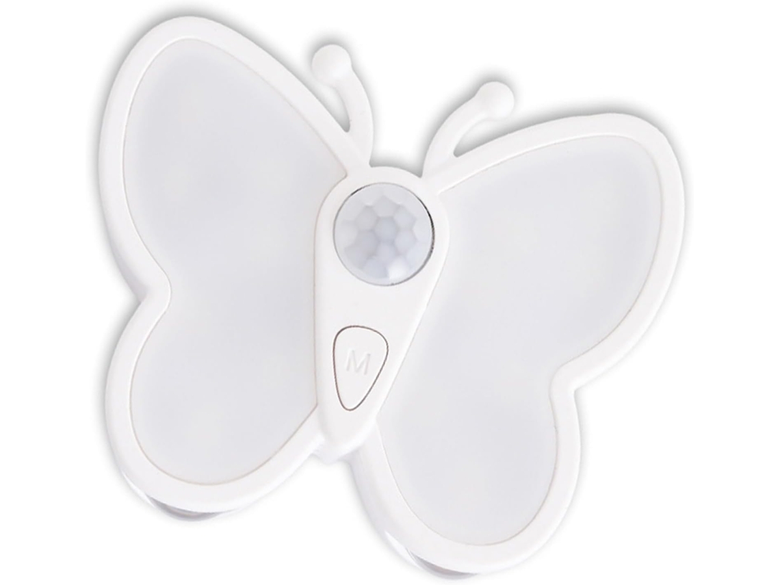 Luminária Noturna Led Em Formato De Borboleta Com Sensor Movimento E