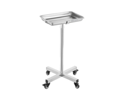 Carrinho de laboratório de aço inoxidável VEVOR com carga de 16 kg, altura 84-132,5 cm