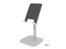 Suporte Para Telefone Ergonômico Base Peso Suave Ajustável Ângulo Para Móvel Tableta Prata