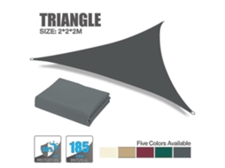 Toldo triangular multitempo anti UV para pátio, jardim, ao ar livre, 2x2x2m, cinza | S/MARCA