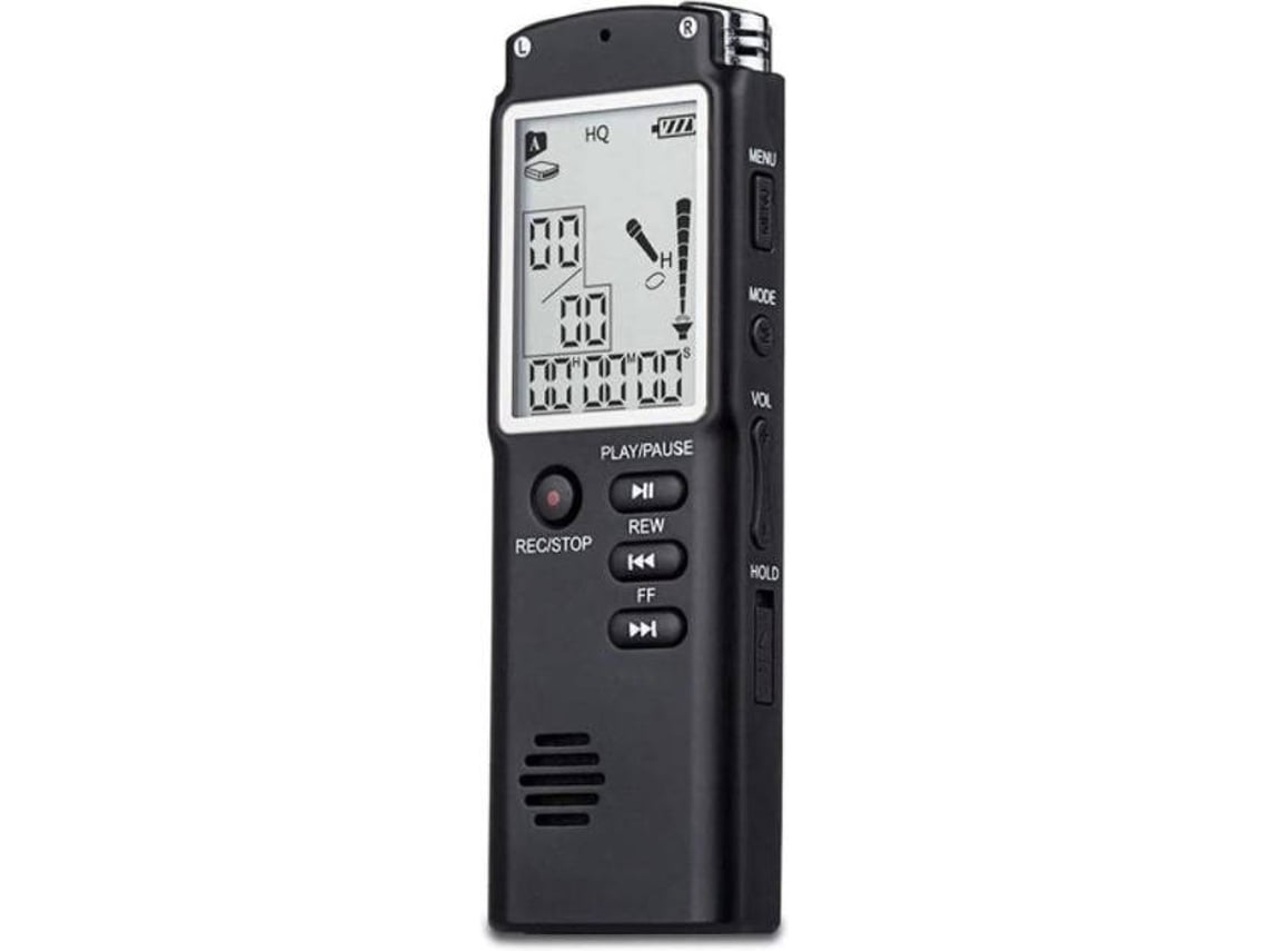 Gravador de Voz Digital Usb Gravador de Voz Profissional de 96 Horas com Wav Mp3 Player-8Gbpreto