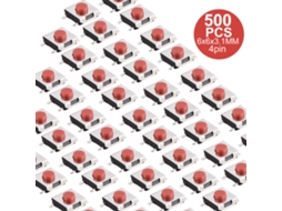 Laxiscreed Interruptor Smd 4 Pinos 6x6x3.1mm 500 Peças Para Eletrônica