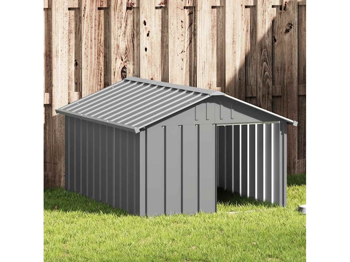 Vidaxl Casota 116,5x153x81,5 Cm Aço Galvanizado Cinzento
