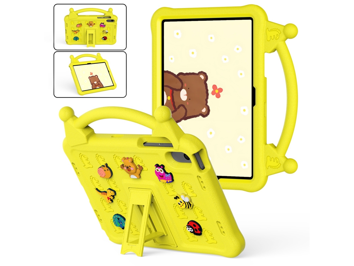 Capa Yuysan Para Samsung Galaxy Tab A9+ 11 Polegadas Eva Anti-choque Com Suporte E Pega Amarela