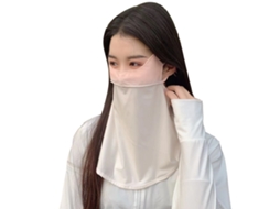 Capuz De Face E Pescoço Com Flap De Gelo Fio Protetor Uv Respirável Para Verão Rosa