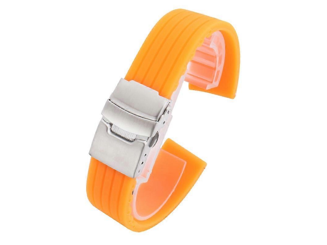 Pulseiras Esportivas De Silicone De Liberação Rápida De 18 Mm Laranja Olysi Shop