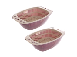 2pcs Cesta De Drenagem De Camada Dupla