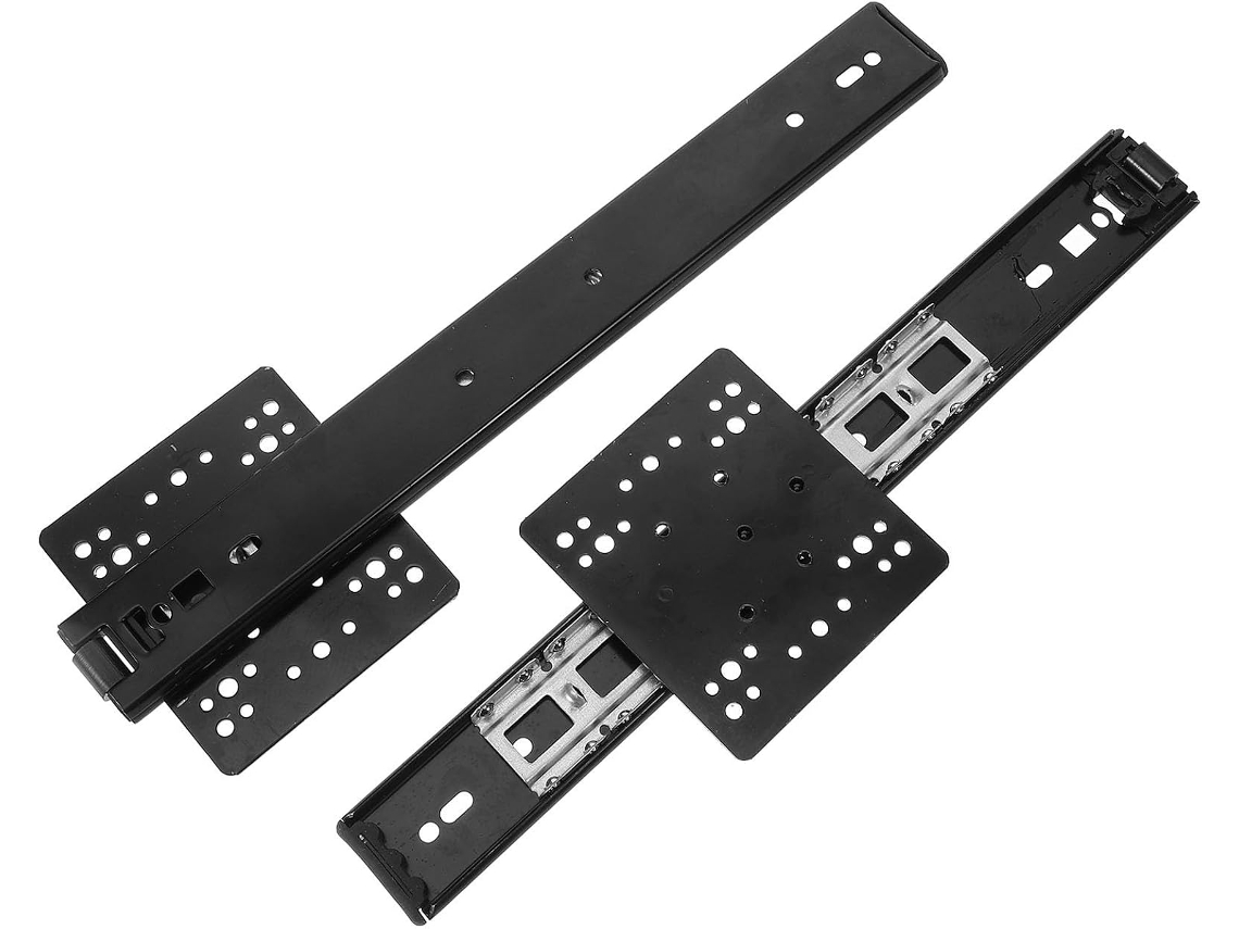 Conjunto De 2 Corrediças Para Gavetas, Com Rolamentos De Esferas Aço, Pretas, Fáceis De Desmontar, Para Gavetas Ocultas