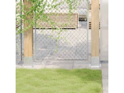 Vidaxl Bases De Poste Quadradas 4 Pcs Prata 101x101mm Aço Galvanizado