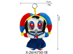 Brinquedo de Pelúcia Palhaço Vestido Circo Digital com Acessórios Metal, Não É Amassável. GOKOCO