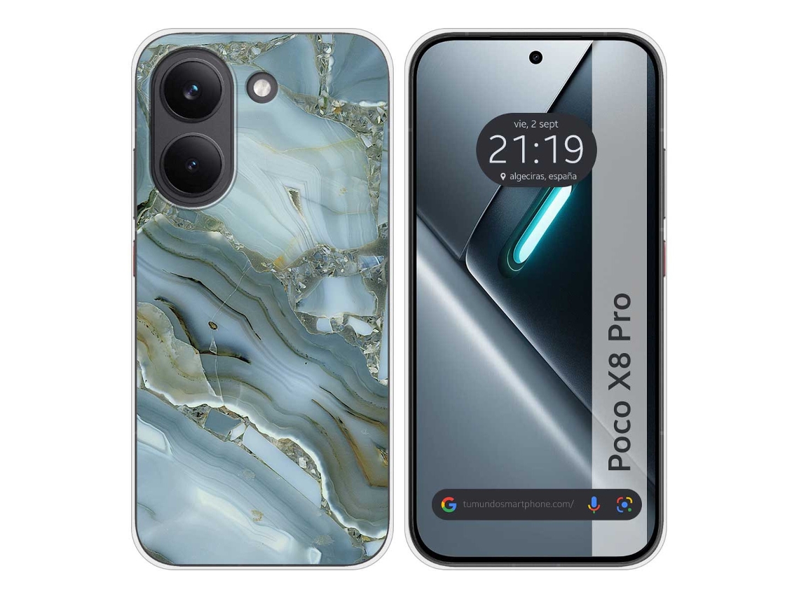 Capa Tumundosmartphone De Silicone Para Xiaomi Poco X8 Pro 5g Estampa De Mármore 09 Desenhos