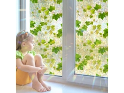 Adesivos De Janela Com Estampa Planta Verde, Película Anti, Espionagem Com Efeito Arco, Íris