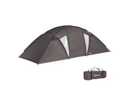 Barraca de Camping TOPBRICO para 4-6 pessoas, impermeável, túnel, 2 portas, bolsa de transporte, preta