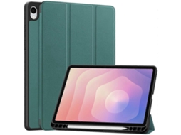 Capa Com Suporte Para Samsung Galaxy Tab S11, Em Couro Sintético Com Absorção De Impacto E Compartimento Para Caneta.