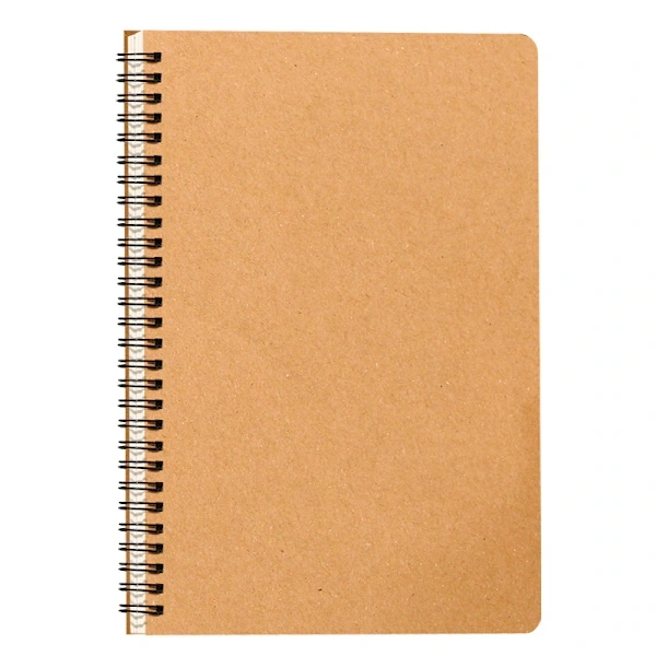 Bloco Espiral A4 com Capa Kraft, Caderno com Encadernação em Espiral para Viagens e Escritório BRILVIBERA (pacote com 3)