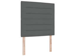 Conjunto 1 Cama Box Vidaxl Cinzento-baço Tecido (120 X 190 Cm)