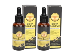 2026 2 Unidades de Óleo de Semente Negra Orgânico Prensado a Frio Antioxidante para Crescimento Capilar e Reparação da Pele 60ml