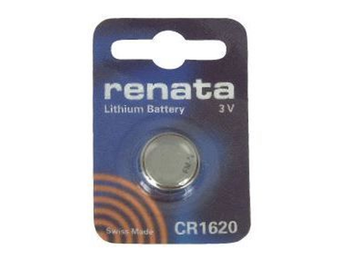 Caixa com 10 Pilhas Botão de Lítio Renata Cr1620