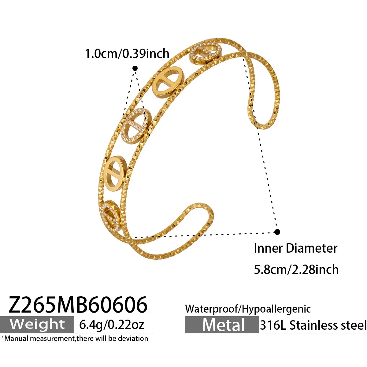Conjunto De Pulseiras Com Zircônias Em Formato De Flor E Coração (banhado A Ouro), Joia De Luxo Para Presente.
