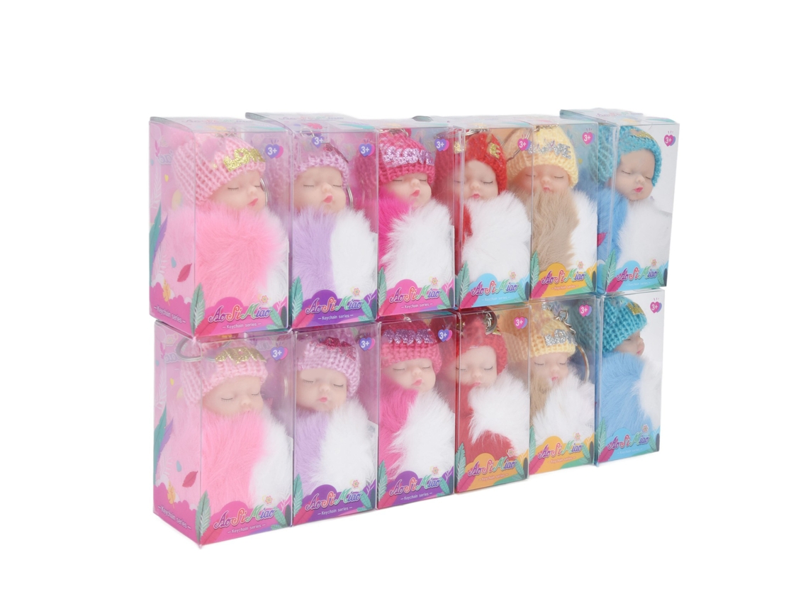 Primerox boneco de Pelúcia Porta chaves com Boné de Coração: Presente de Festa Fashion para Crianças 3+