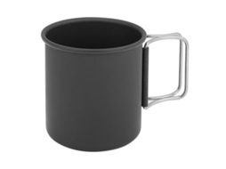 Caneca de Camping com Alça Plegável Alumínio Portátil