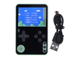 Ats consola de Jogos Portátil Mini Ultra Fina com Tela Colorida de 2.4 Polegadas Pré instalada Verde
