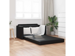 Vidaxl Sofá-cama Preto 124 X 71 X 78 Cm Couro Artificial