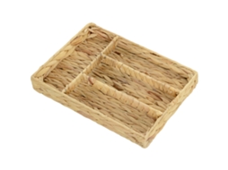 Cesta de Armazenamento Jacinto D'água com 4 compartimentos (natural) | S/MARCA