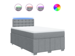 Box Spring Bed, Box Spring Beds Vidaxl Cinzeto Tecido (120 X 200 Cm)