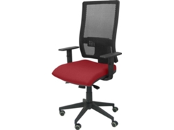 Cadeira de Escritório Operativa PYC Horna Vermelho com rodas anti-risco (Braços Reguláveis - Malha) — Braços Ajustáveis
