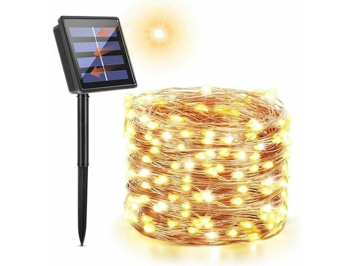 Luzes de fio solar Nova Line, 22m, 200 LEDs, IP65, para jardim, pátio, Natal, casamento | S/MARCA