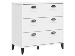 Drawer Cabinet, Drawer Cabinets Vidaxl Branco Madeira Processada (n/a)