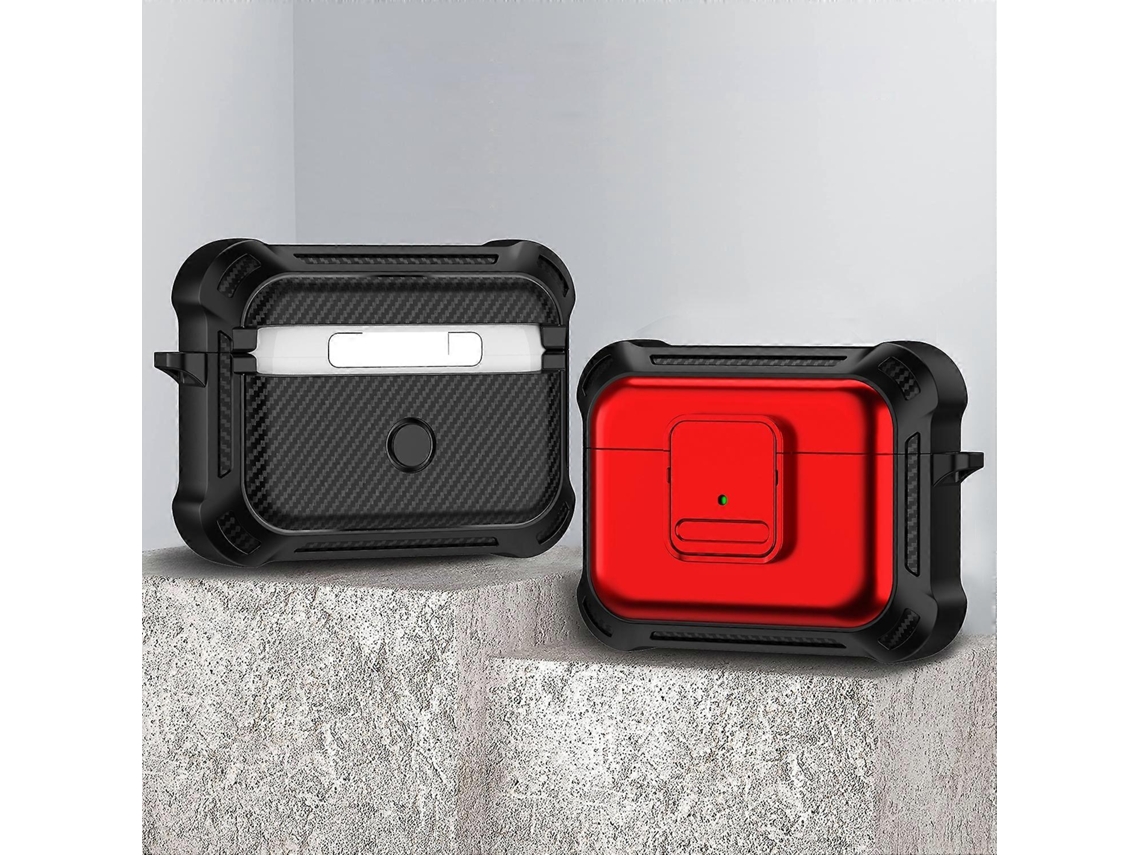 Capa protetora para fones de ouvido AirPods Pro 2 em TPU + PC à prova de choque com interruptor. GIECY