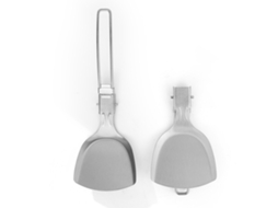 Espátula Dobrável Inox para Camping e Churrasco