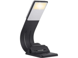 Rebe luz de Leitura com Clip Led, 4 Níveis de Brilho, Recarregável Usb, Ideal para Viagens e Lar