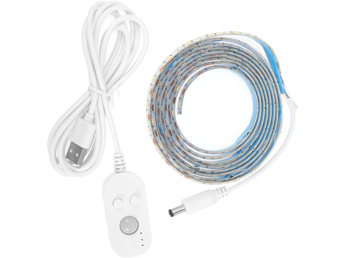 2 Unidades De Fita De Led Inteligente Com Sensor Para Iluminação Noturna Em Ambientes Internos, Como Armários.