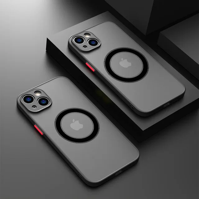 Capa Protetora Magnética (preta Para Iphone Xs Max), Capa De Carregamento À Prova De Choque.